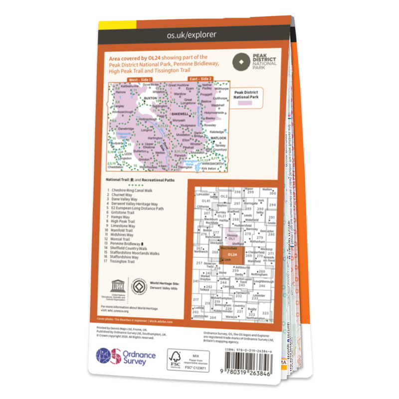 OS Explorer Map OL24 - The Peak District - White Peak Area-1